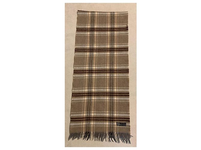 Autre Marque Sciarpa Crombie in misto cashmere e lana Marrone Beige Grigio Bordò - vista 4