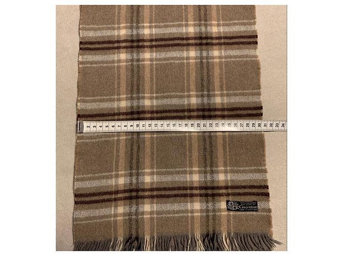 Autre Marque Sciarpa Crombie in misto cashmere e lana Marrone Beige Grigio Bordò - vista 5