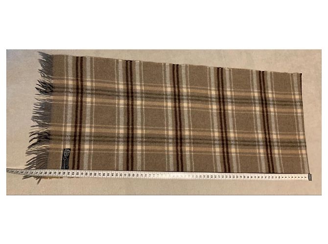 Autre Marque Sciarpa Crombie in misto cashmere e lana Marrone Beige Grigio Bordò - vista 6