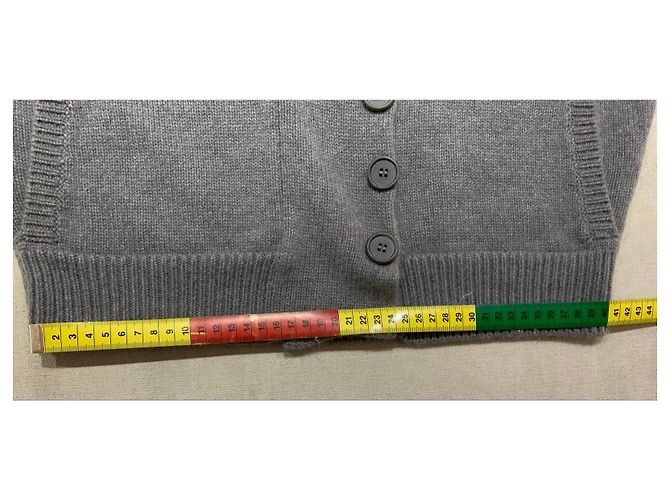 Brunello Cucinelli Grauer Cashmere-Cardigan Weiß Blau - Ansicht 11