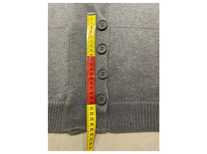 Brunello Cucinelli Grauer Cashmere-Cardigan Weiß Blau - Ansicht 12