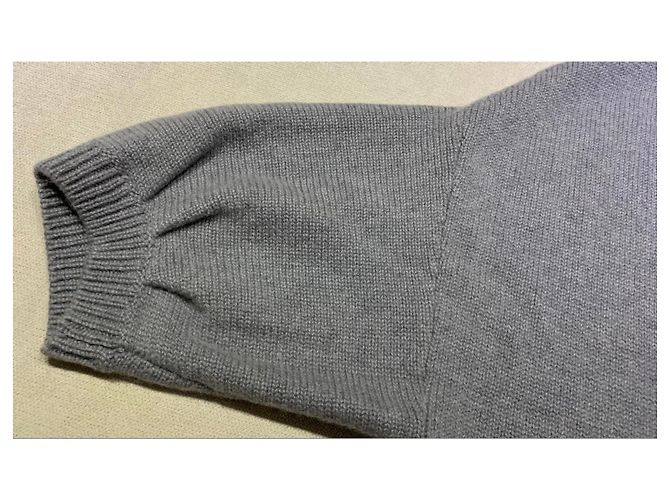 Brunello Cucinelli Grauer Cashmere-Cardigan Weiß Blau - Ansicht 6