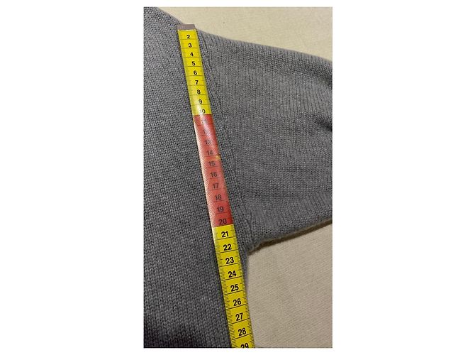 Brunello Cucinelli Grauer Cashmere-Cardigan Weiß Blau - Ansicht 9