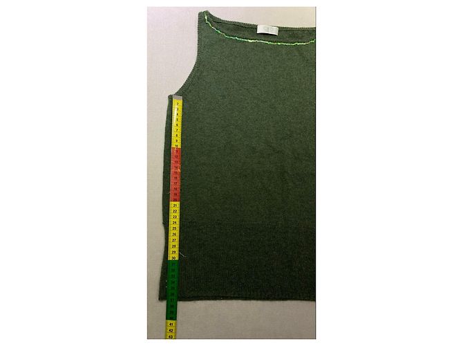 Autre Marque Grüner Cardigan mit Pailletten - Ansicht 10