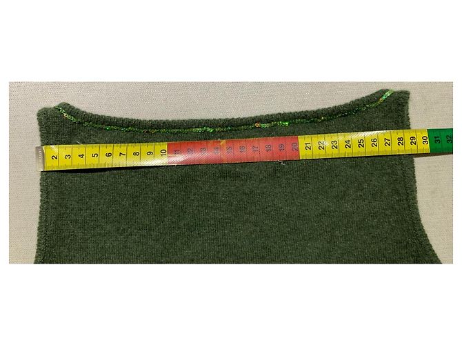Autre Marque Grüner Cardigan mit Pailletten - Ansicht 12