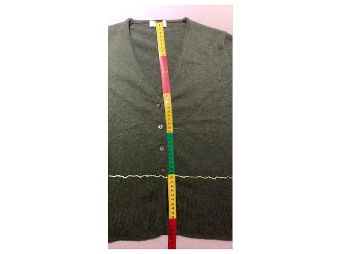 Autre Marque Grüner Cardigan mit Pailletten - Ansicht 7