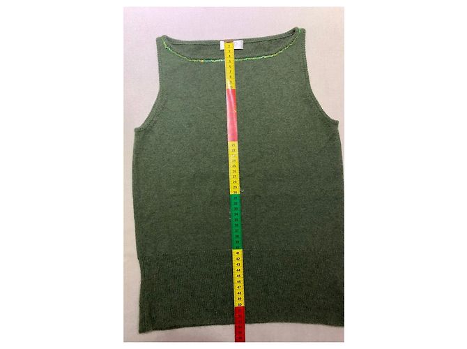 Autre Marque Grüner Cardigan mit Pailletten - Ansicht 9