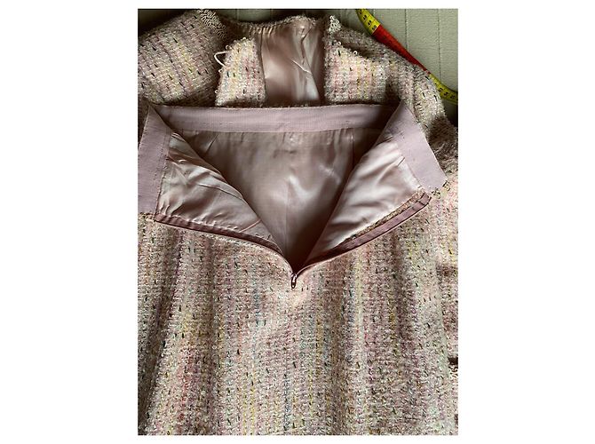 Autre Marque Tweed-Jacke und Rock-Set in Rosa Pink Mehrfarben - Ansicht 11