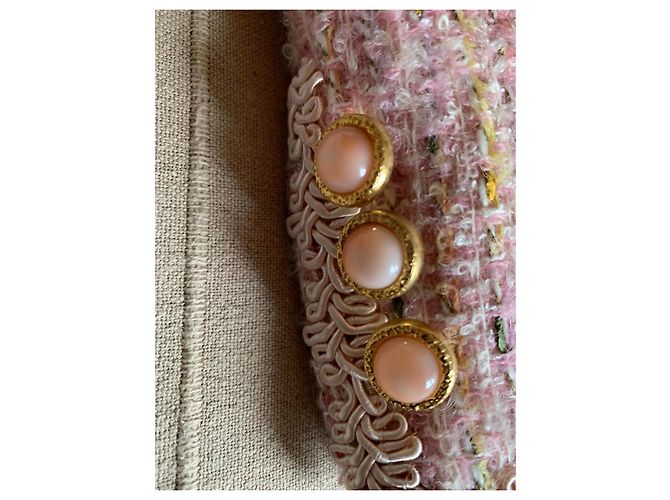 Autre Marque Tweed-Jacke und Rock-Set in Rosa Pink Mehrfarben - Ansicht 3