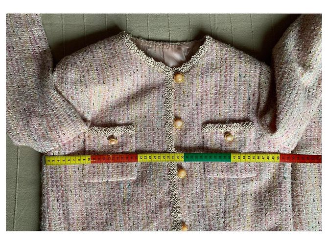 Autre Marque Tweed-Jacke und Rock-Set in Rosa Pink Mehrfarben - Ansicht 9