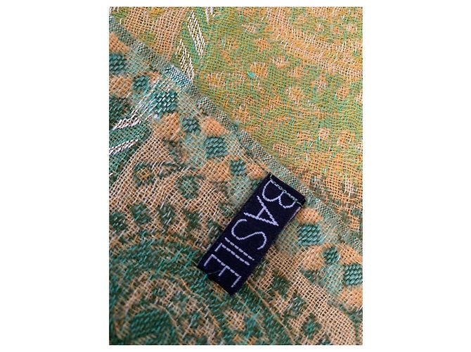 Basile Bufanda de lana con estampado paisley y rayas Azul - vista 4