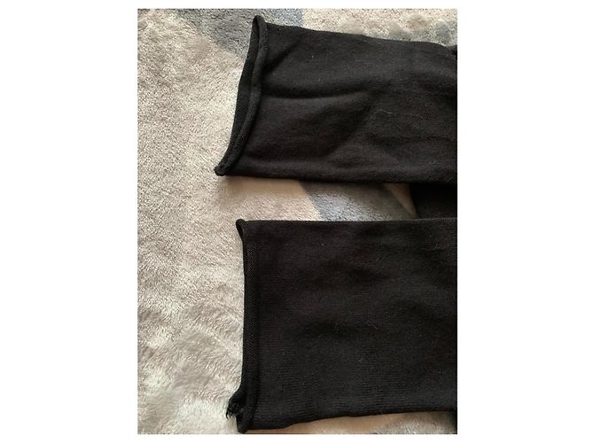 Autre Marque Schwarzer Rollkragenpullover mit floralem Muster Bordeaux - Ansicht 6