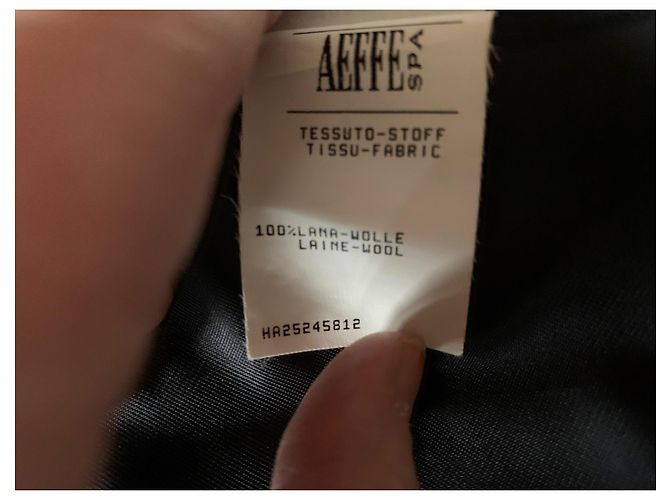 Moschino blaue Wolljacke mit Samt-Details - Ansicht 9