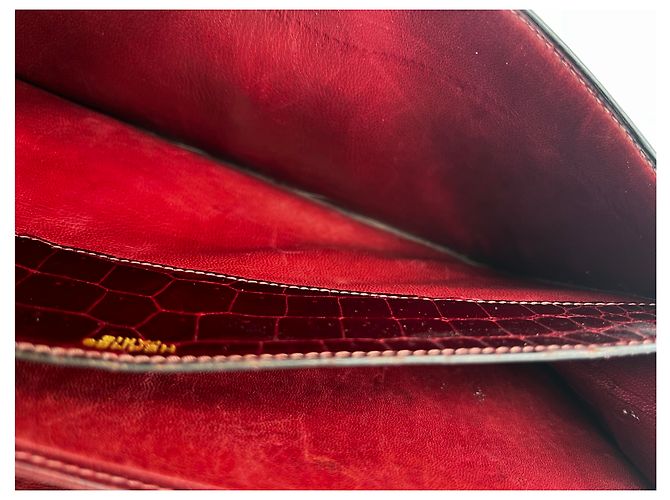 Hermès Bolsa de Ombro Cordeliere Crocodilo Hermes Bordeaux - vista 6