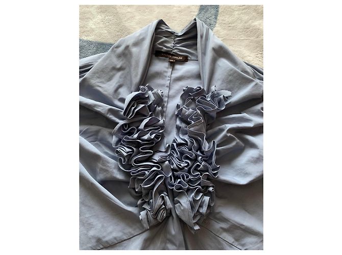 Autre Marque Camicetta Walter Voulaz con Ruches Grigio - vista 3