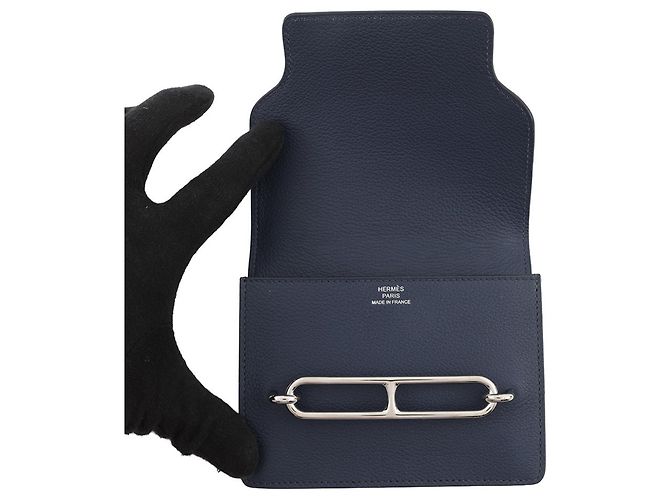 Monedero Roulis Verso de Hermès Azul - vista 4