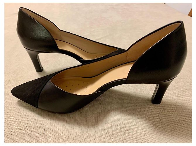 Geox schwarze Leder High Heels - Ansicht 3