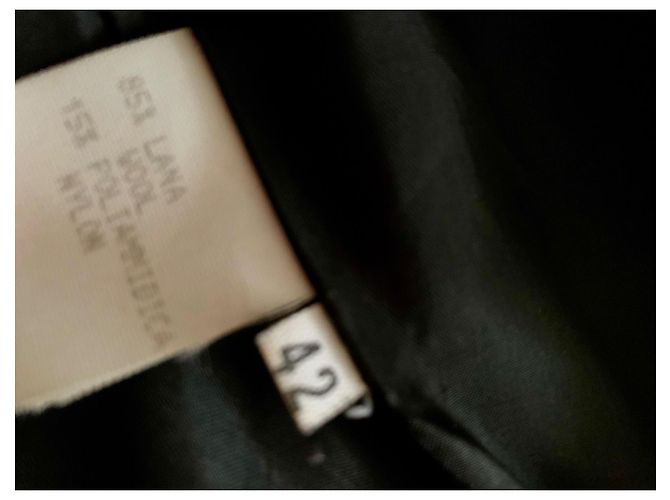 Gianni Versace Casaco de lã preto de dupla face com botões dourados - vista 6