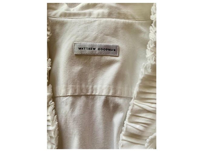 Autre Marque Weiße Bluse mit Rüschen - Ansicht 2