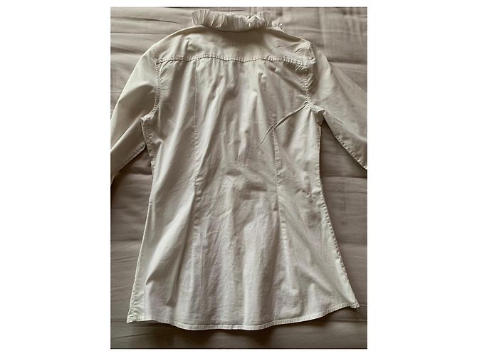 Autre Marque Weiße Bluse mit Rüschen - Ansicht 7