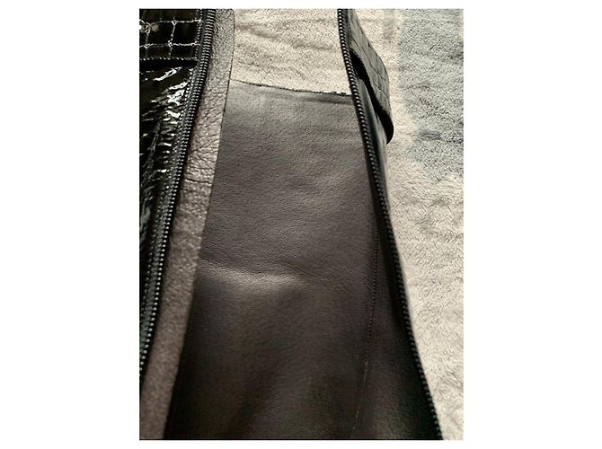 Autre Marque Botas negras de charol con tacón Negro - vista 7