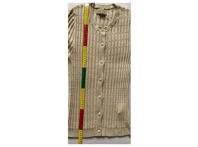Autre Marque Beige Cardigan und Rundhals-Pullover aus reinem Kaschmir - Ansicht 6