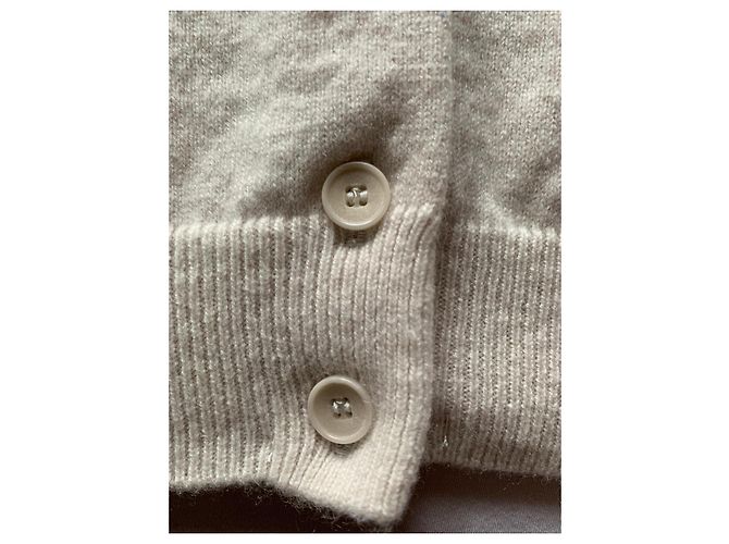 Autre Marque Cardigan aus 100% Kaschmir Weiß Aus weiß - Ansicht 5