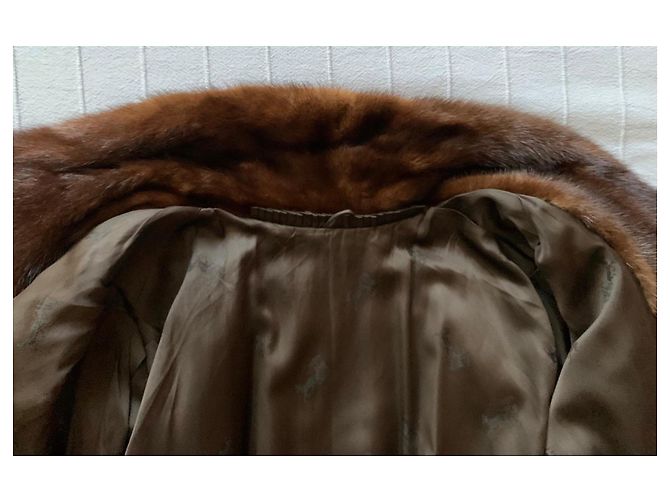 Autre Marque Abrigo de visón marrón Saga Mink Royal Castaño - vista 10