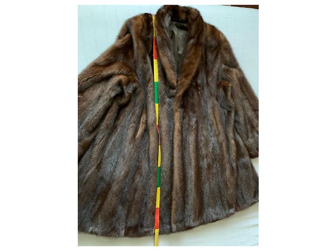 Autre Marque Abrigo de visón marrón Saga Mink Royal Castaño - vista 4