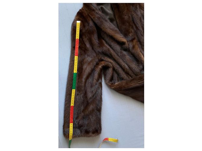 Autre Marque Abrigo de visón marrón Saga Mink Royal Castaño - vista 6
