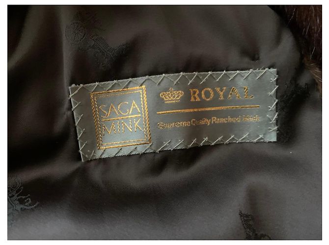 Autre Marque Abrigo de visón marrón Saga Mink Royal Castaño - vista 7