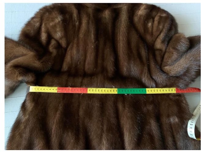 Autre Marque Abrigo de visón marrón Saga Mink Royal Castaño - vista 8