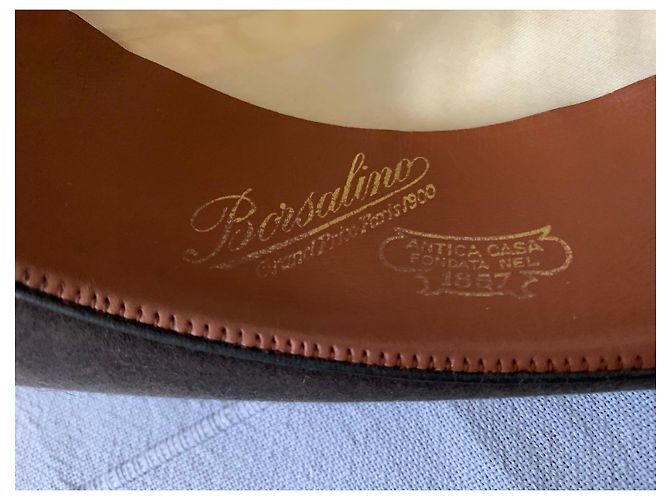 Cappello Borsalino in feltro marrone - vista 3