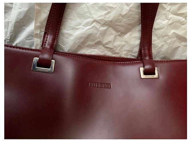 Borsa Pollini in pelle bordeaux Bordò - vista 2