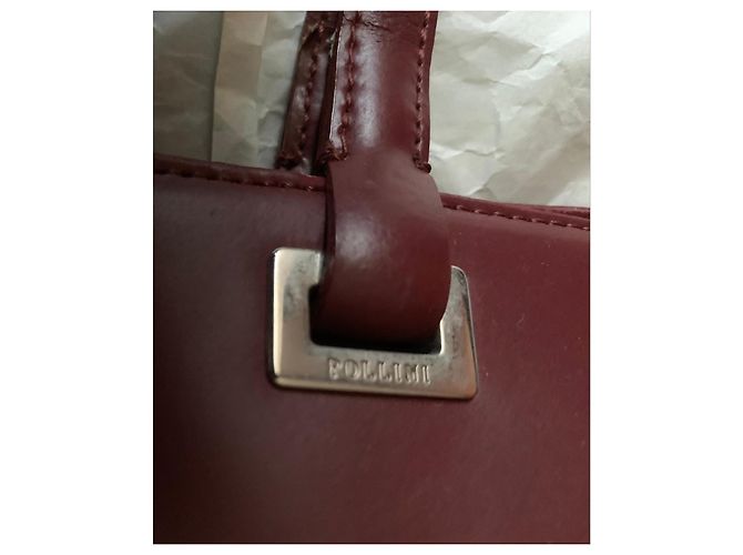 Borsa Pollini in pelle bordeaux Bordò - vista 3