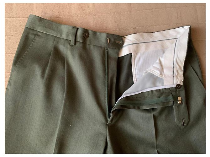 Autre Marque Completo giacca e pantaloni in lana Verde - vista 10