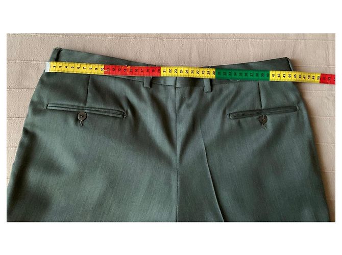 Autre Marque Completo giacca e pantaloni in lana Verde - vista 13