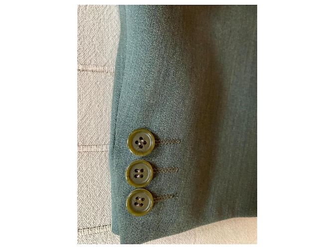 Autre Marque Completo giacca e pantaloni in lana Verde - vista 5
