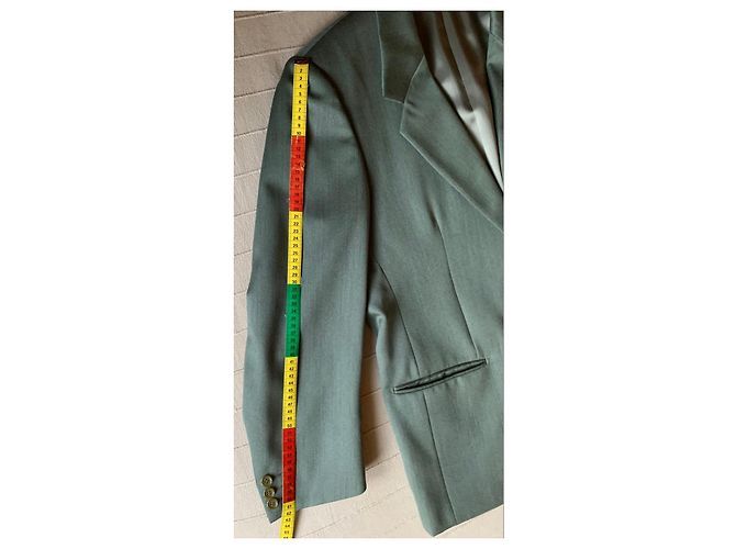 Autre Marque Completo giacca e pantaloni in lana Verde - vista 7