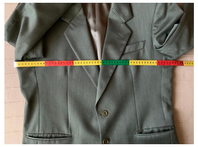 Autre Marque Completo giacca e pantaloni in lana Verde - vista 8