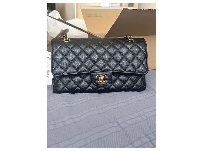 Borsa a mano Chanel Classic Flap in pelle nera Nero - vista 10