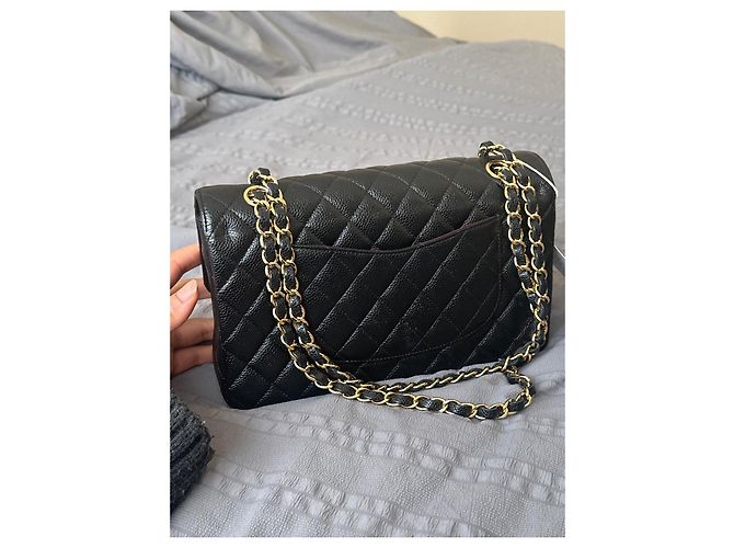 Borsa a mano Chanel Classic Flap in pelle nera Nero - vista 9