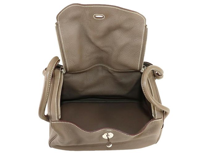 Borsa Hermès Lindy 30 in Grigio Etoupe Taupe - vista 5