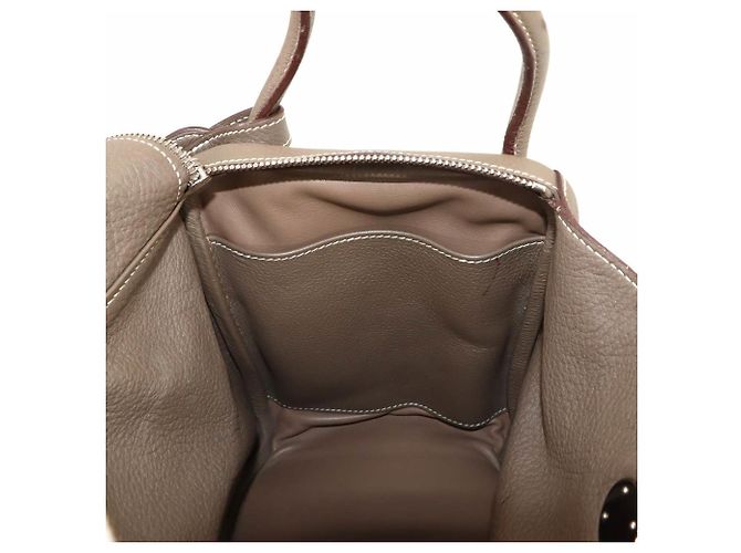 Borsa Hermès Lindy 30 in Grigio Etoupe Taupe - vista 6