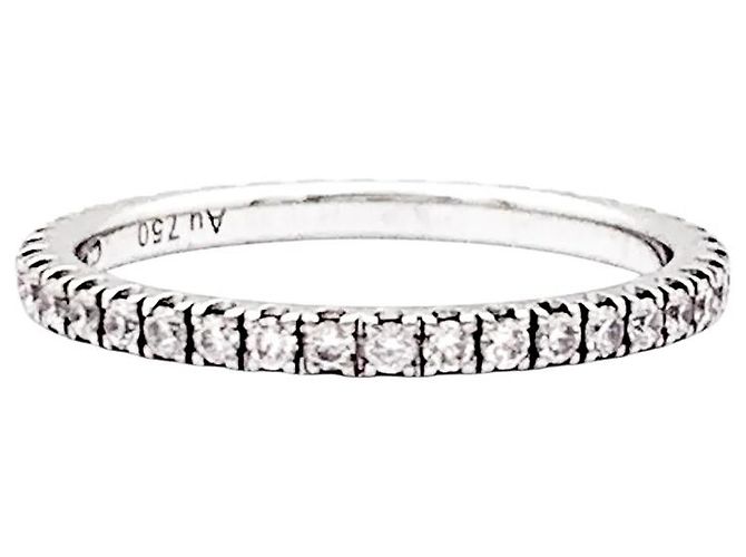 Anello Chaumet, oro bianco e diamanti. - vista 4