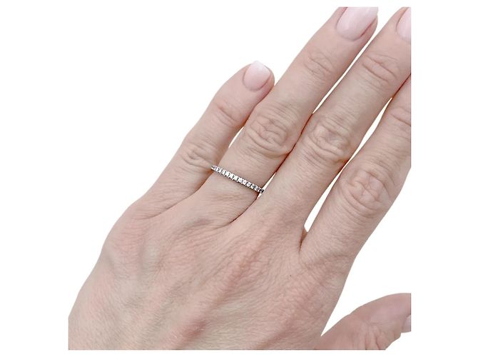 Anello Chaumet, oro bianco e diamanti. - vista 5
