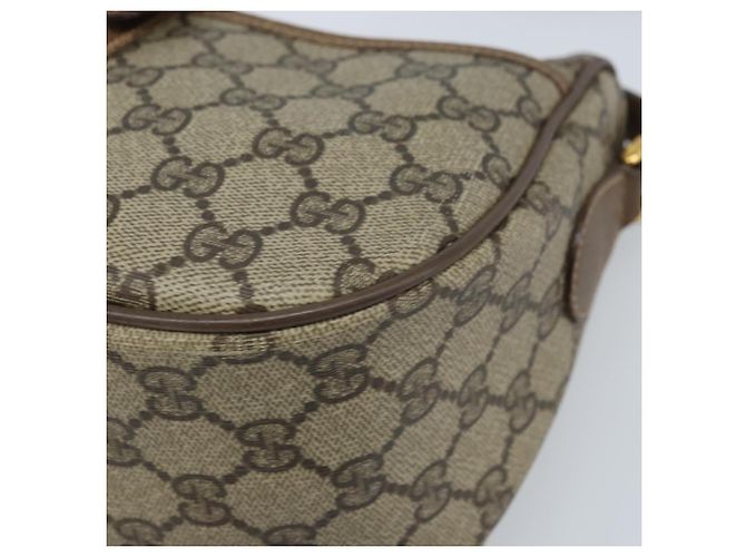 Gucci Borsa GG Supreme Web Sherry Line in PVC beige e oro 56 02 032 Auth ARZ158 D'oro - vista 10