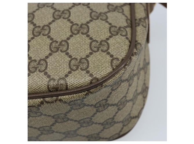 Gucci Borsa GG Supreme Web Sherry Line in PVC beige e oro 56 02 032 Auth ARZ158 D'oro - vista 12