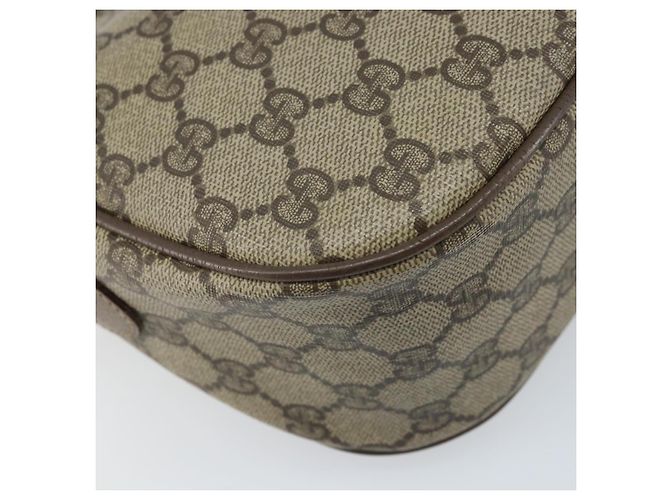 Gucci Borsa GG Supreme Web Sherry Line in PVC beige e oro 56 02 032 Auth ARZ158 D'oro - vista 13