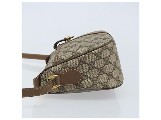Gucci Borsa GG Supreme Web Sherry Line in PVC beige e oro 56 02 032 Auth ARZ158 D'oro - vista 5